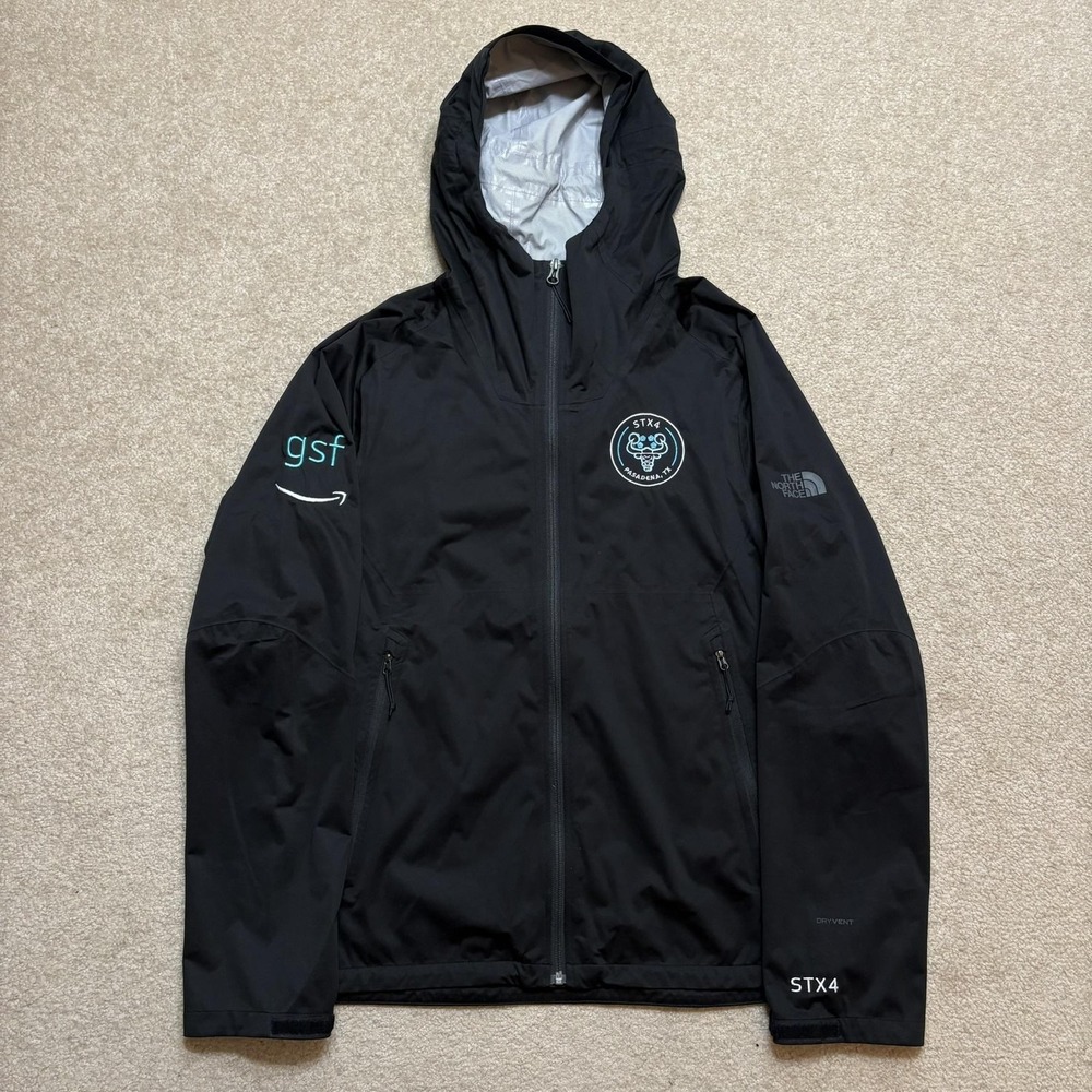 The North Face DryVent Jacket Mens Medium Black Hooded Rain Shell Amazon STX4